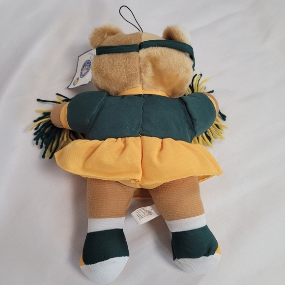 Vintage 1998 NFL Greenbay Packer Cheerleader Plush Teddy Bear Doll - Picture 7 of 9